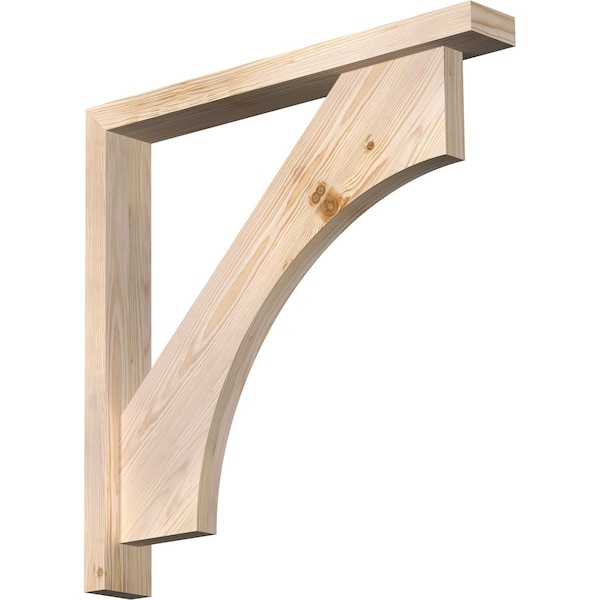 Ekena Millwork Westlake Block Smooth Bracket w/ Offset Brace, Douglas Fir, 3 1/2"W x 26"D x 26"H BKT0402X26X26WTL05SDF - main